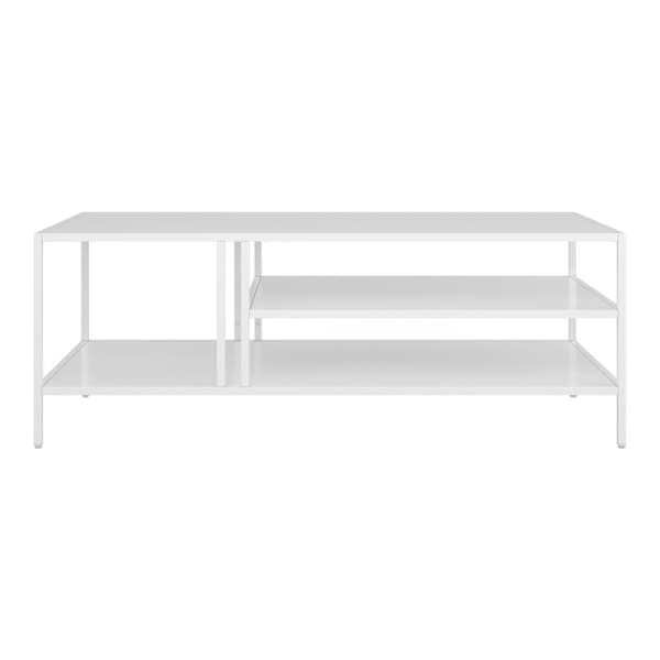 Soffbord Kumlinge 40x110x55 cm metall vit [en.casa]