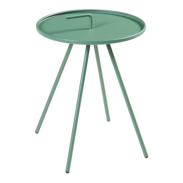 Sidobord Fosen utomhus 55xØ42 cm grön stål [en.casa]