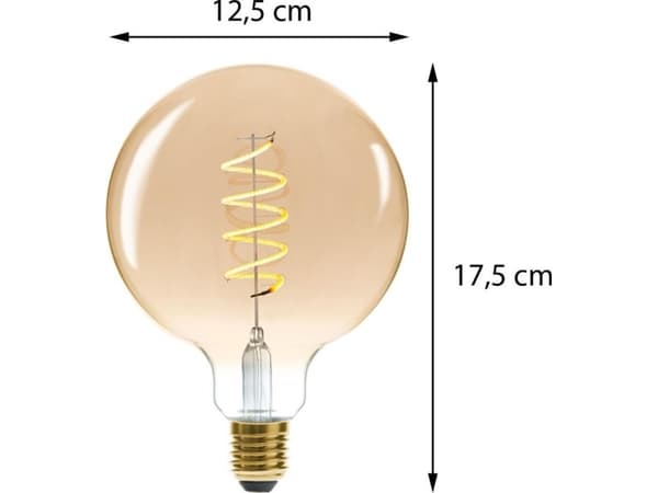 Atmosphera Amber LED Globe 4W E27 glödlampa