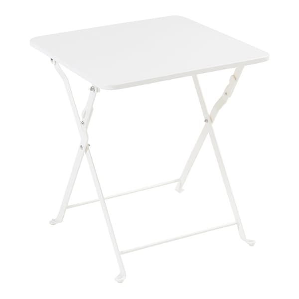 Campingbord Vegårshei hopfällbar 45x40x40 cm vit [en.casa]