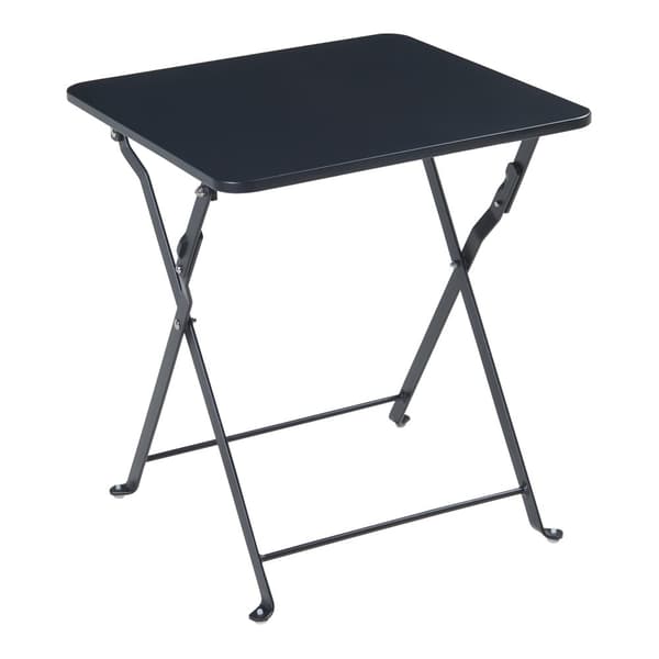 Campingbord Vegårshei hopfällbar 45x40x40 cm svart [en.casa]