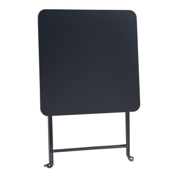 Campingbord Vegårshei hopfällbar 45x40x40 cm svart [en.casa]