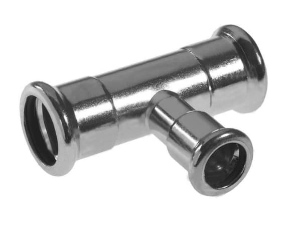 KAN-therm Reduserende tee 28x22x28mm stål - 6240729