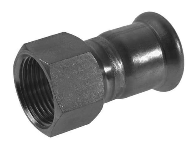 KAN-therm Presskobling 22x1/2" innvendig gjenge i oks stål - 6190461