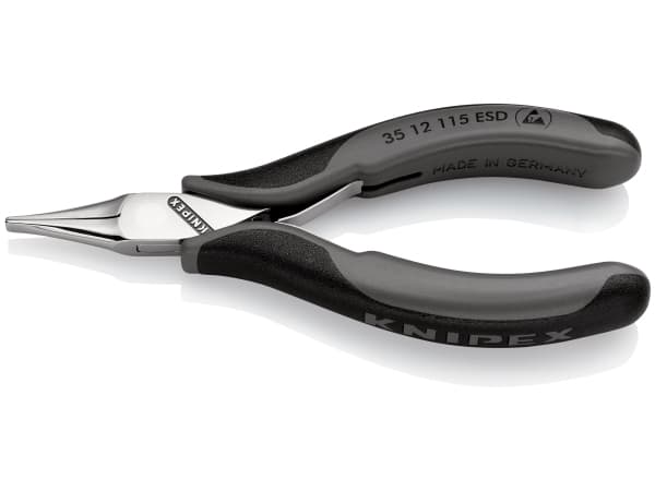 Knipex 35 12 115 ESD, Terästä, Muovi, Musta, Harmaa, 115 mm, 74 g