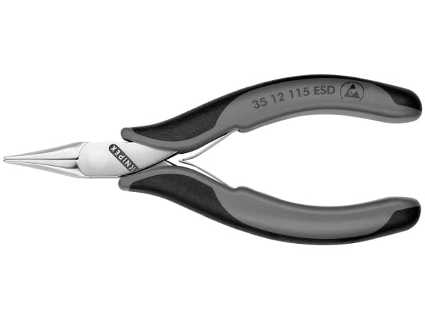 Knipex 35 12 115 ESD, Terästä, Muovi, Musta, Harmaa, 115 mm, 74 g