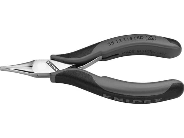 Knipex 35 12 115 ESD, Terästä, Muovi, Musta, Harmaa, 115 mm, 74 g
