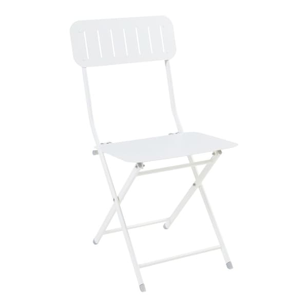 Klappstol Sande set om 2 vit 84,5x42x50 cm [en.casa]
