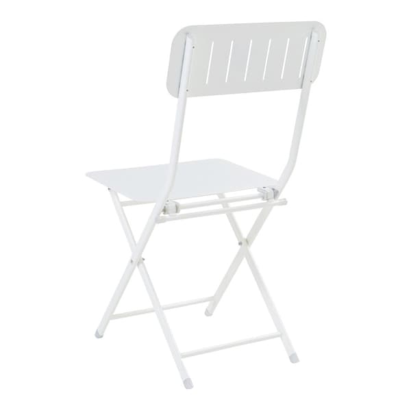 Klappstol Sande set om 2 vit 84,5x42x50 cm [en.casa]