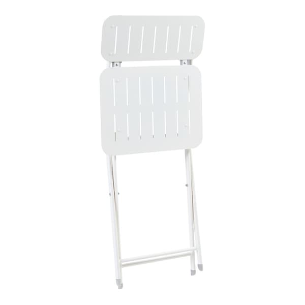 Klappstol Sande set om 2 vit 84,5x42x50 cm [en.casa]
