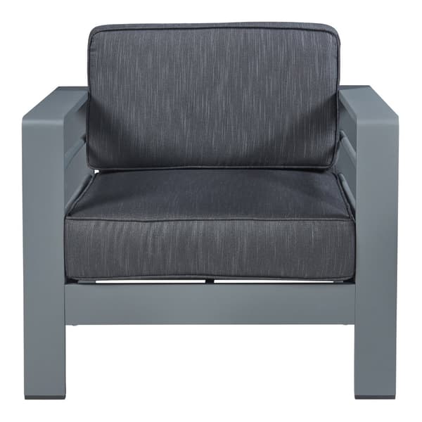 Trädgårdsfåtölj Avise 62x81x70 cm antracit [casa.pro]