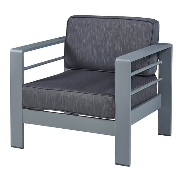 Trädgårdsfåtölj Avise 62x81x70 cm antracit [casa.pro]