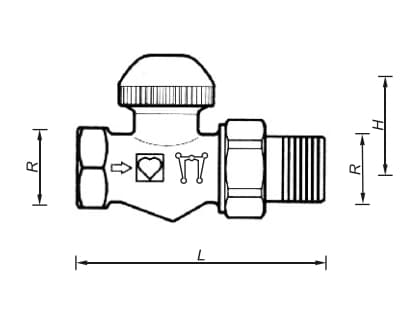 Herz Termostatventil TS 90 rak 3/4" - 1772392