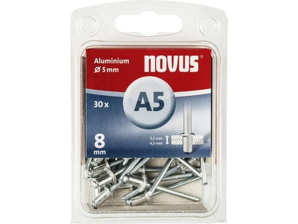 Novus Office 108964503 Blindnitter (Ø x L) 5 mm x 8 mm Aluminium Aluminium 30 stk.