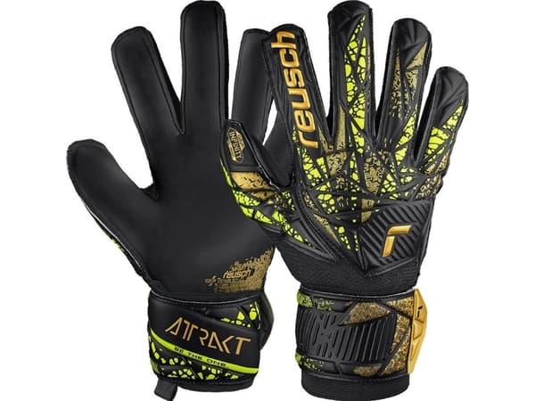 Keeperhansker Reusch Attrakt Infinity Finger Support svart-gul 5470710 7739 (8)