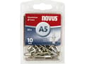 Miniatyrbilde 1 av 2: Novus Office 110026855 Blindnitter (Ø x L) 5 mm x 10 mm Aluminium Aluminium 30 stk.