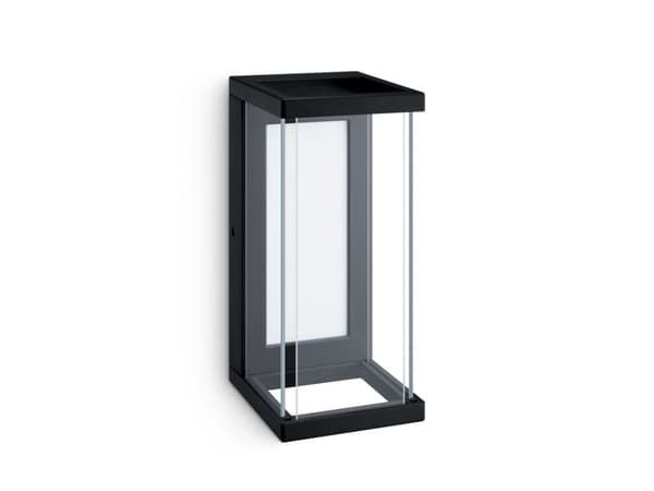 Philips 8720169266797, Väggbelysning för utomhusbruk, Svart, Gjuten aluminium, IP44, Fasad, Trädgård, Terass, I Svart