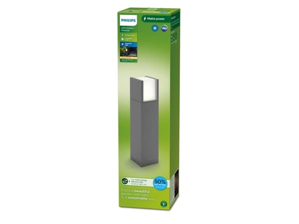Philips 8720169278066, Utendørs sokkel/stang-belysning, Antrasitt, Aluminium, IP44, Hage, II