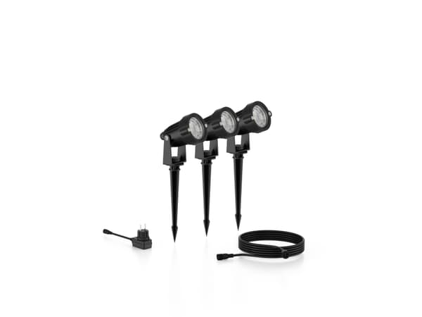 Philips Caper-sokkel/stilys, 1,5 W, Utendørs bakkebelysning, Sort, Aluminium, Plast, IP44, Hage, II Sort