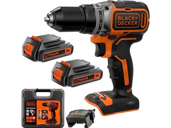Black+Decker drill/driver BLACK+DECKER SKRUEDRIV 18V BL186KB 52Nm 2x2.0Ah BL