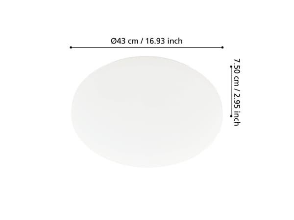EGLO APPRODO PLAFOND Ø430 4600LM 3000K UV IP54 HVID