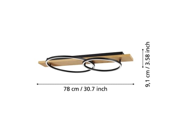 EGLO BOYAL LOFT 2L SORT/EG FSC