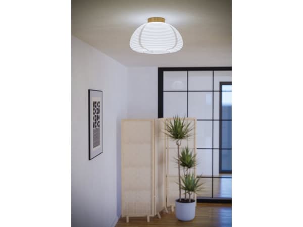 EGLO SUMMERHILL LOFT Ø400 TRÆ/HVID PAPIRSKÆRM FSC