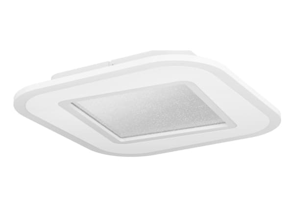 EGLO MACCHIONI TAK 380X380 CCT 2360LM DIMPB. HVIT M/ KRYSTALLEFFEKT.