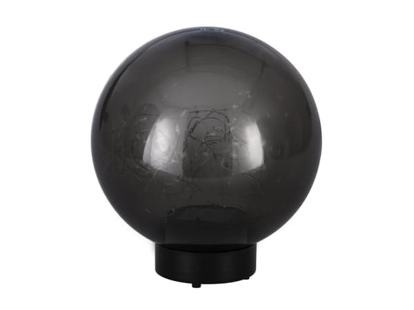 EGLO SOLCELL røykfarget ball - Svart