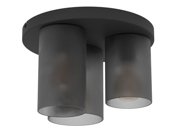 EGLO Colomera, 3 lampor, E27, IP20, Svart, Grå