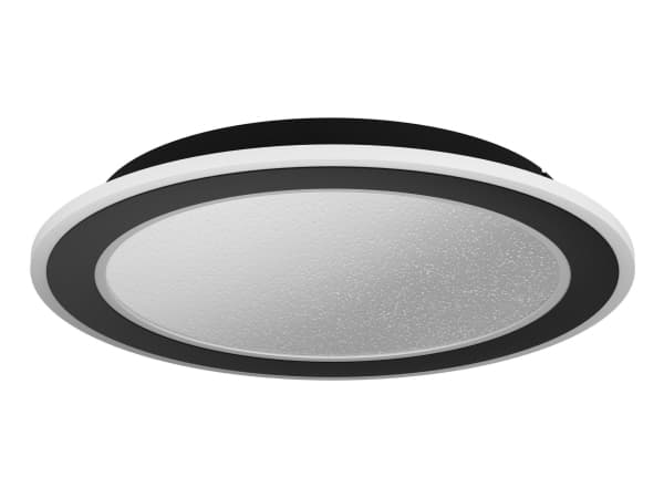 EGLO MACCHIONI TAK Ø380 CCT 2360LM DIMPB. SORT M/KRYSTALLEFFEKT