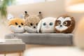 Miniatyrbild 5 av 5: NICI 61368, Brun, Vit, Rund, Polyester, Dekorationskudde