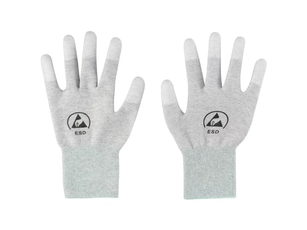 TRU COMPONENTS TC-12539844 ESD handsker Lysegrå Størrelse: M 1 Paar