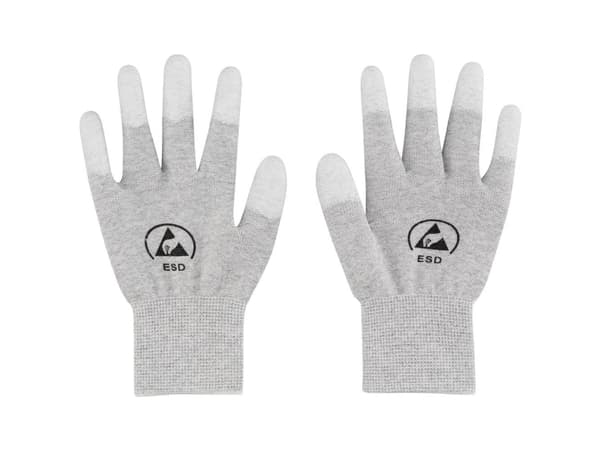 TRU COMPONENTS TC-12539840 ESD handsker Lysegrå Størrelse: S 1 Paar