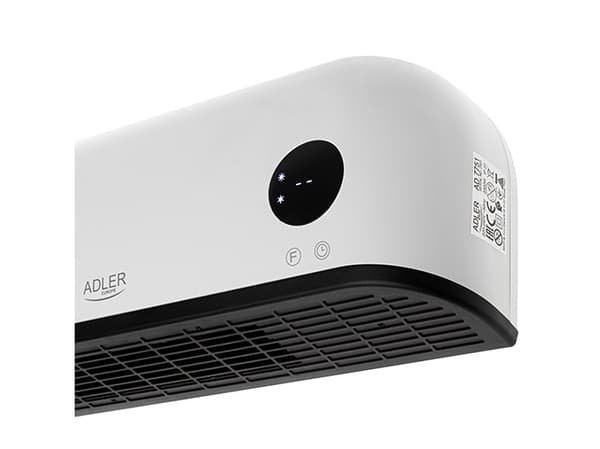 Adler AD 7751, Svart, Vit, Plast, Remote, Röra, LED, Värme, Temperatur, Timer, horisontell