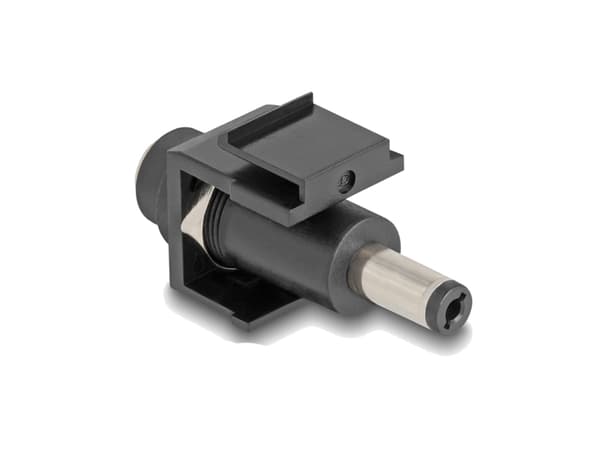 Delock Keystone-moduuli DC 5,5 x 2,1 mm naaras DC 5,5 x 2,1 mm uros musta