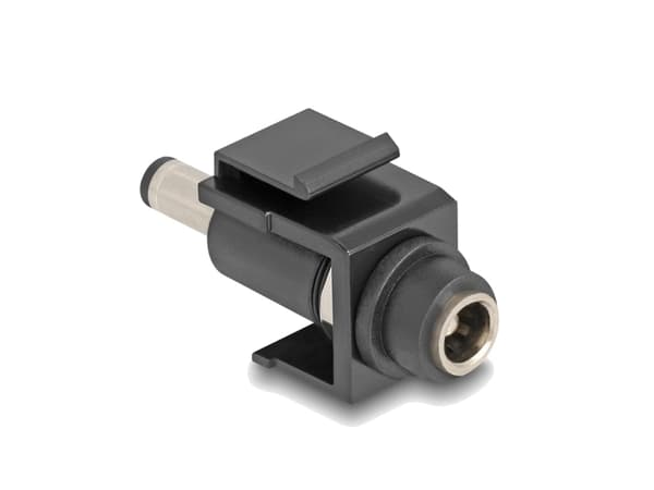 Delock Keystone-moduuli DC 5,5 x 2,1 mm naaras DC 5,5 x 2,1 mm uros musta