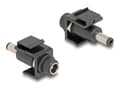 Pikkukuva 1 / 3: Delock Keystone-moduuli DC 5,5 x 2,1 mm naaras DC 5,5 x 2,1 mm uros musta