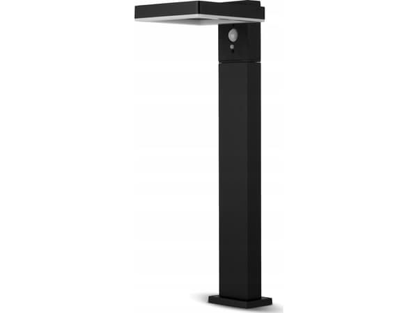 REV LED solcellegulvlampe Firkantet sort