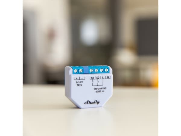 Shelly Plus 0-10V, Himmennin, IEEE 802.11b, IEEE 802.11g, IEEE 802.11n, 30 m, 50 m, Sisäänrakennettu, Langaton