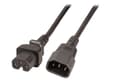 Pikkukuva 1 / 2: EFB Elektronik Kuumalaitteiden jatkojohdin C14 180° - C15 180° musta 2 m 3 x 1,00 mm² - 3 m - VDE - Musta (EK585.3V2)