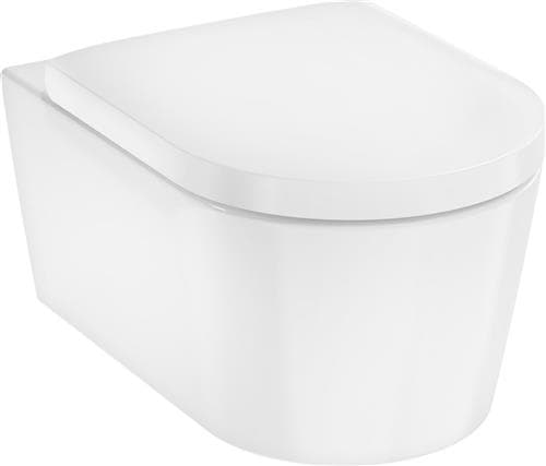 HANSGROHE · EluPura S · hængetoiletskål/sæde · 540mm · softclose/QR · t/indb.cist · hvid · porcelæn/urea