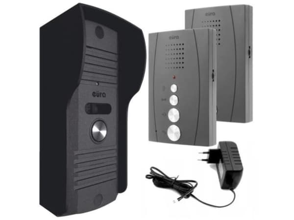 Eura Intercom EURA ADP-51A3 "DIFESA" - grafitt, enfamilie, 2 uniphones, intercom