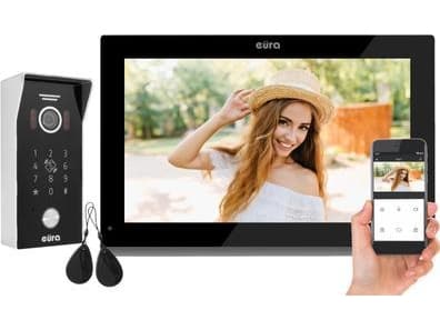 Eura VIDEO DØRTELEFON EURA VDP-99C5 hvit, WiFi, RFID