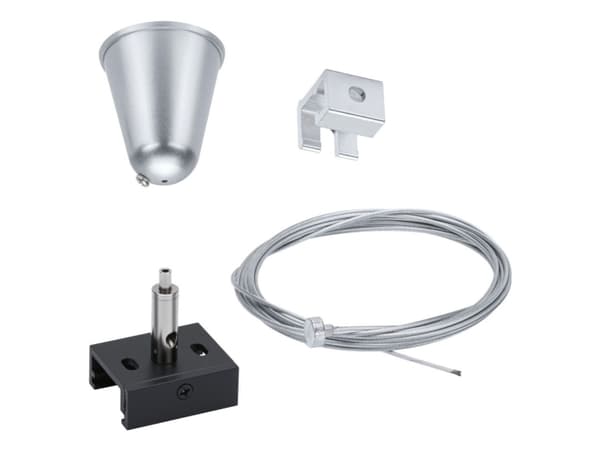 Paulmann 95585, Upphängning av vajer, Svart, Metall, Sjukhussal, Restaurang, Butik, Lagerbyggnad, 4,2 cm, 3000 mm
