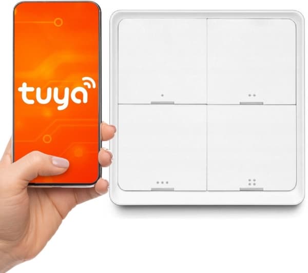 Mobiltelefon Tuya Pilot ZigBee-knapp TUYA SC04 Smart 4 kanaler 12 scener
