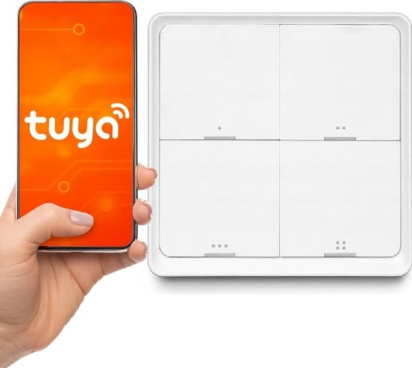 Mobiltelefon Tuya Pilot ZigBee-knapp TUYA SC04 Smart 4 kanaler 12 scener