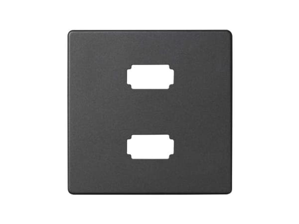 Contact-Simon 2xUSB-pistorasian kansi Contact-Simon 82 8201090-038 kaksinkertainen tyyppi A grafiitti