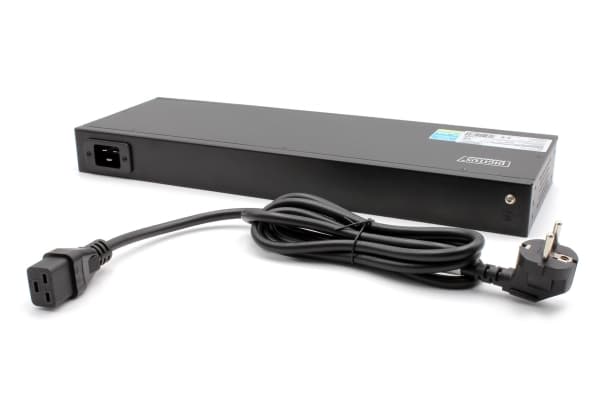 Digitus DN-DP-H-1-8C13, Switched, 1U, Black, C20 coupler, 230 V, 16 A