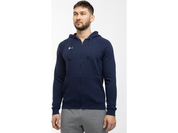 Under Armour Men's Rival Fleece FZ Hoodie Navy Blue 1379767 410